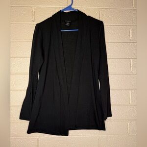 Love Cameron Black Open Front Cardigan Sweater